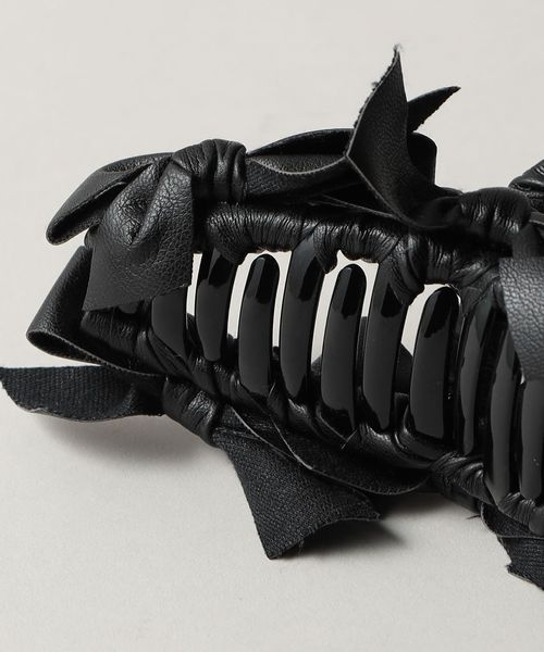 ヘアアクセサリー tresse Leather Ruban Clip in Black 新しいエルメス Clip Ruban Leather in TRESSE公式サイト