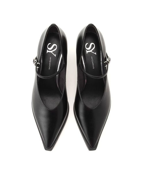 SY＞シェイプヒールストラップ パンプス50○↑