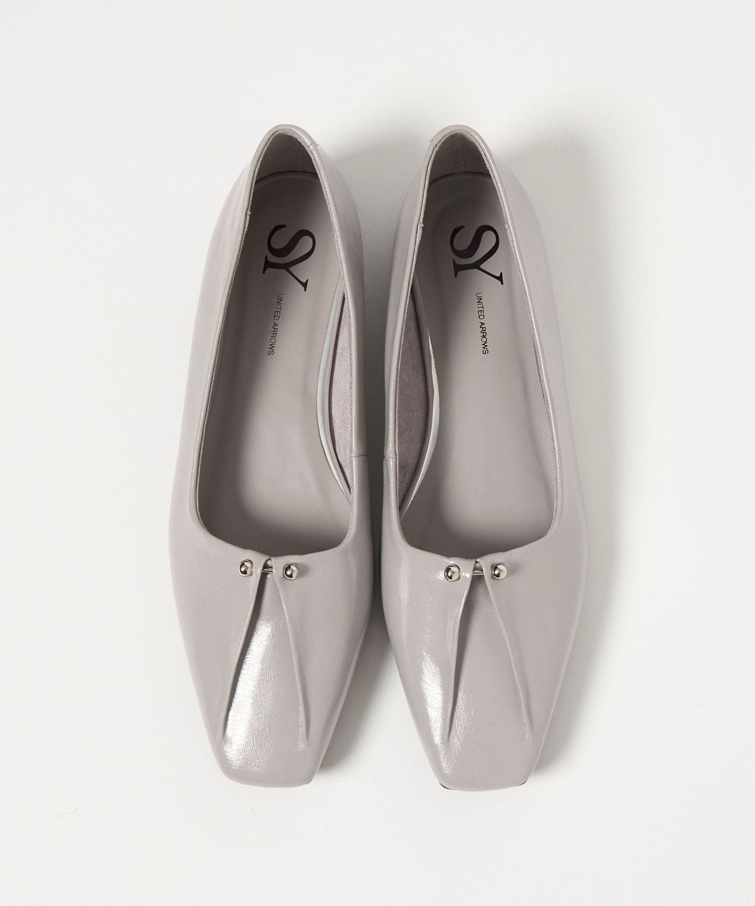 SY UNITED ARROWS メタリックフラットシューズ SY＞ メタルバータック フラット15↑