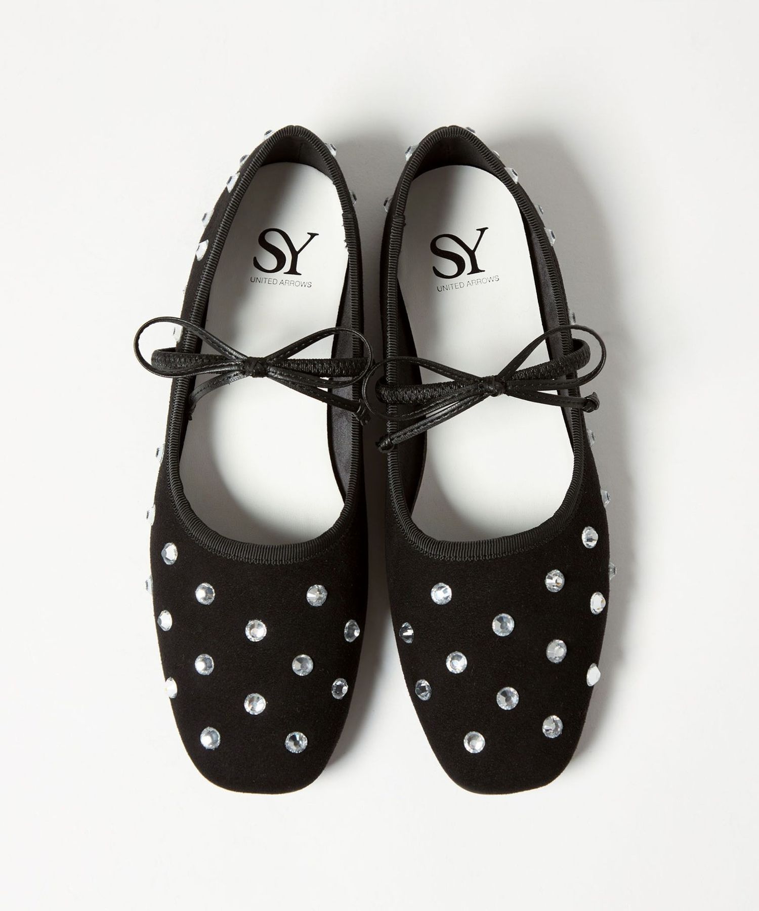 SY＞ マルチビジューバレエ フラット10↑