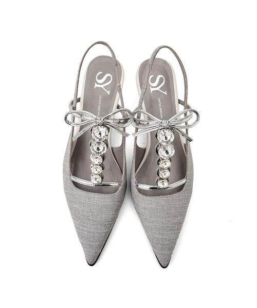 UNITED ARROWS　 黒 ベルベット Tストラップパンプス ODETTE E ODILE｜<SY>Tストラップバックベルト パンプス55