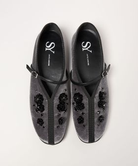 SY/＜SY＞フラワービジューチャイナベルト フラット20↑/フラットシューズ