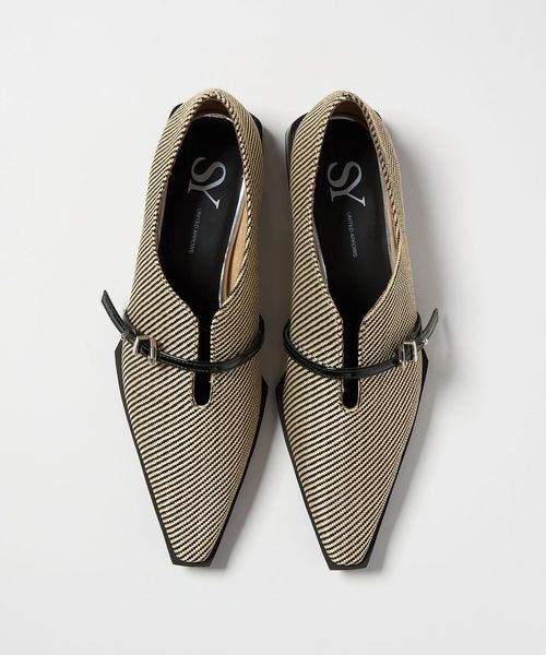 SY/＜SY＞エッジピーススリットベルト フラット20↑/フラットシューズ