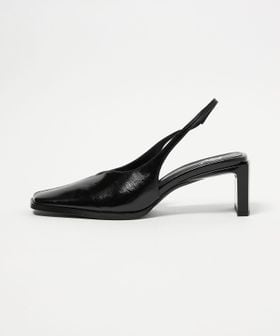 SY/＜SY＞ スクエアエッジヒールバックベルト パンプス55↑/パンプス