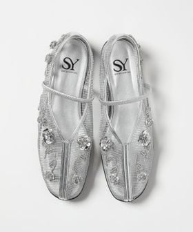 SY/＜SY＞ フラワーメッシュチャイナ フラット20↑/フラットシューズ