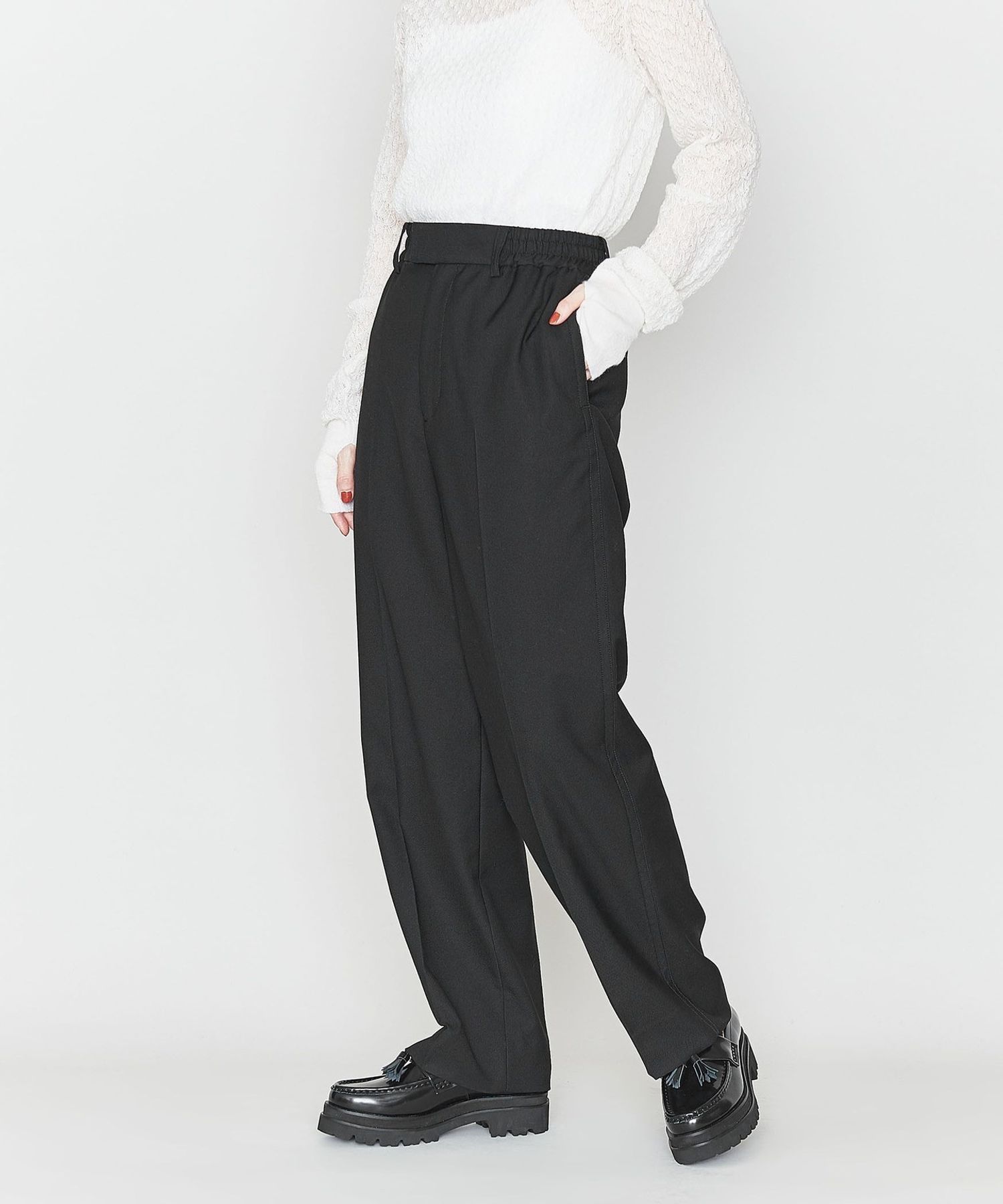 激安先着 ASTRAET＞ウエストゴム テーパードパンツ パンツ