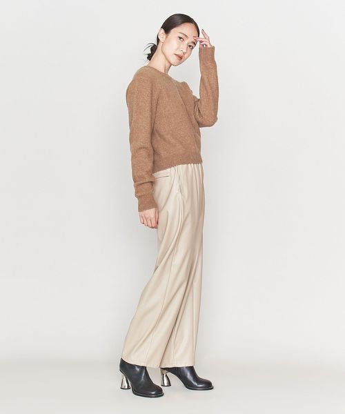 ASTRAET＞7G バックU クルーネックニット