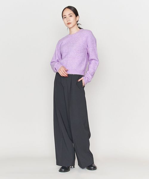 ASTRAET＞7G バックU クルーネックニット
