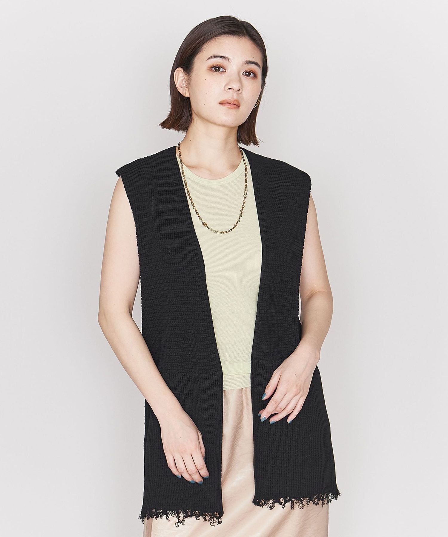 うのにもお得な ASTRAET＞ワッフル ニットジレ ジャケット・アウター