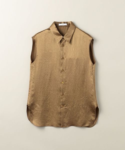 ＜ASTRAET＞サテン レギュラーカラー ノースリーブブラウス ASTRAET＞サテン レギュラーカラー ノースリーブブラウス