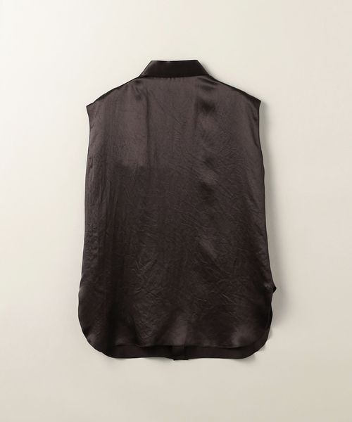 ＜ASTRAET＞サテン レギュラーカラー ノースリーブブラウス ASTRAET＞サテン レギュラーカラー ノースリーブブラウス