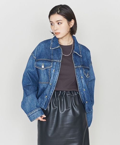 【美品】ASTRAET アストラット　バックカットオフ デニムジャケット zara デニムジャケット カットオフ ショート丈 即購入