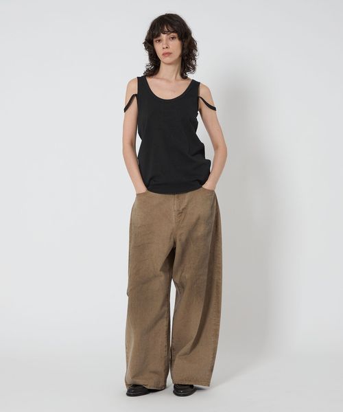 タンクトップ ノースリーブ 「ASTRAET」フライス スリット タンクトップ レディース ASTRAET＞フライス スリット タンクトップ
