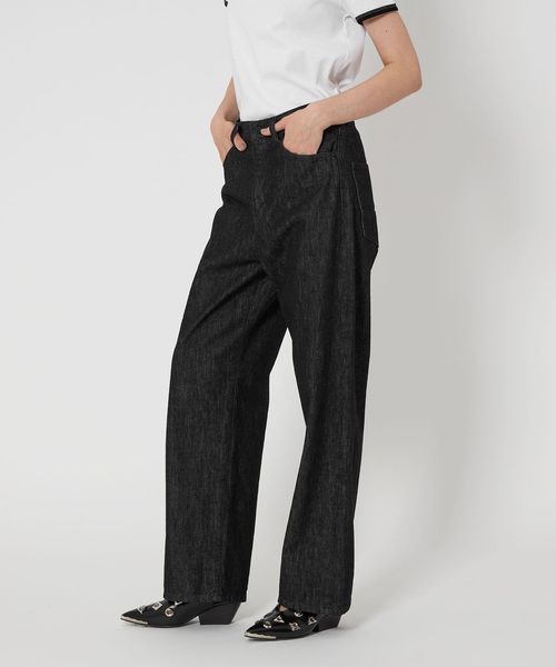 完売商品！！ASTRAET 13 オンス ロングポット デニムパンツUNISEX ASTRAET＞13オンス ルーファ ブラックデニムパンツ UNISEX