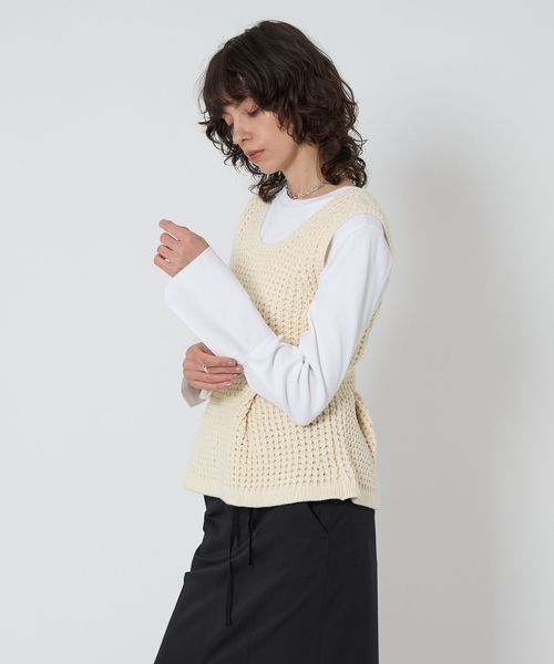 【conte】アゼ ノースリーブニット UNITED ARROWS｜<conte>アゼ ノースリーブニット | Rakuten