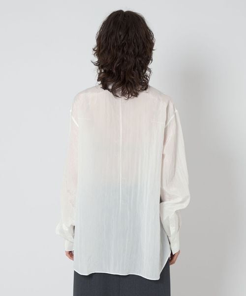 ブラウス シャツ 「ASTRAET」ストライプ シアー レギュラーカラーシャツ UNISEX レディース ASTRAET＞ストライプ シアー レギュラーカラーシャツ UNISEX