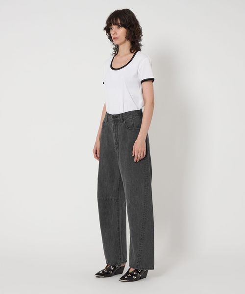 【美品】ASTRAET 定価4.4万13オンス ルーファ デニムパンツ ASTRAET＞13オンス ルーファ ブラックデニムパンツ UNISEX