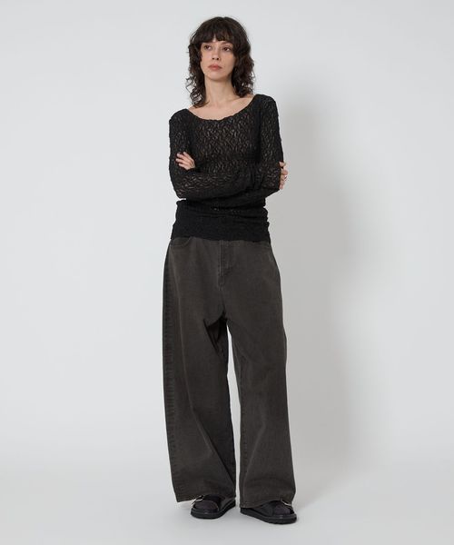 tシャツ 「ASTRAET」レース ロングスリーブカットソー レディース ASTRAET＞レース ロングスリーブカットソー