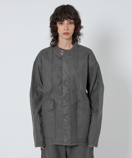 極美品　ASTRAET アストラット　ノーカラージャケット ユナイテッドアローズ 極美品 ASTRAET アストラット ノーカラージャケット