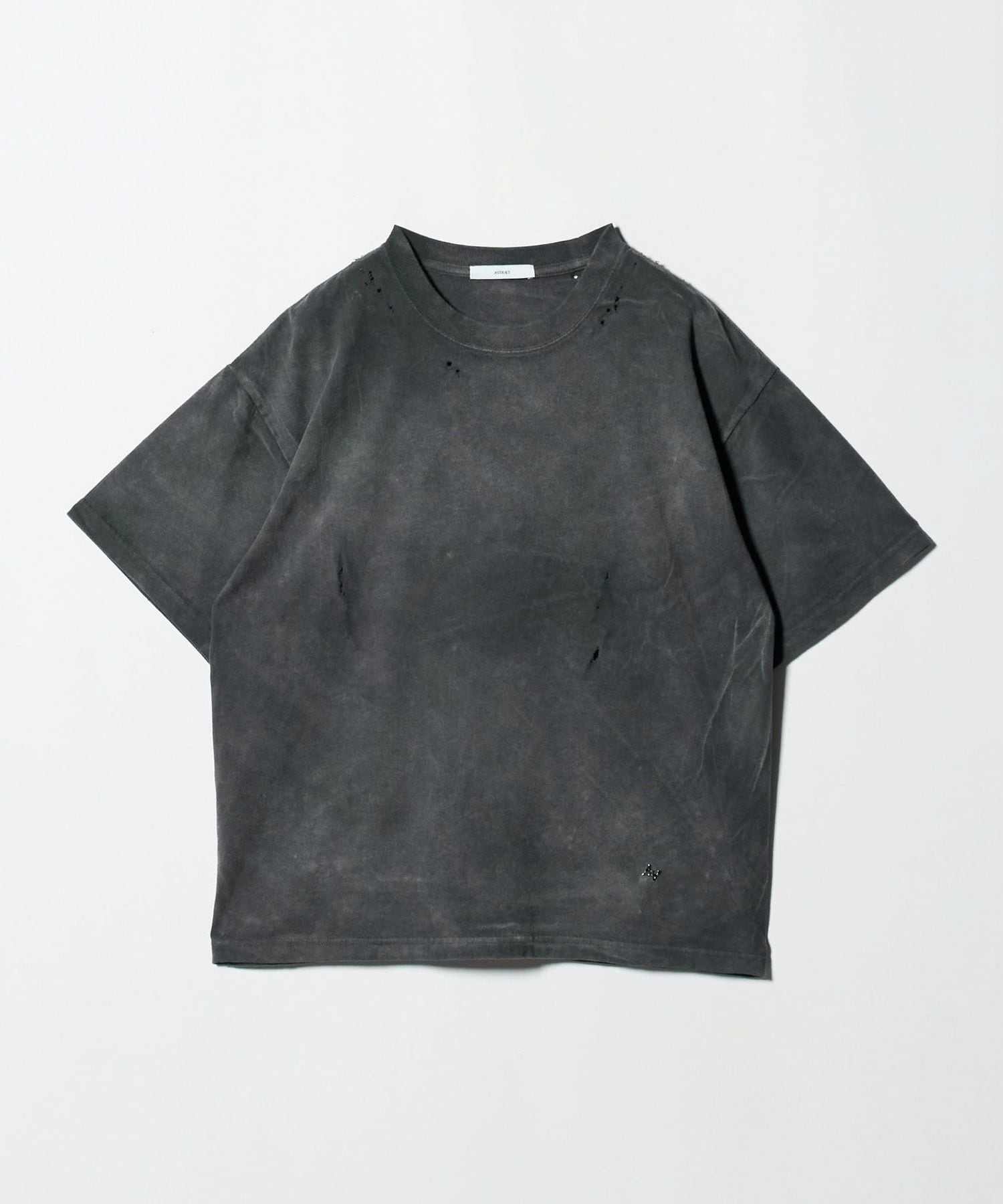 ★新品ASTRAET アストラット コットン フライス トリム UネックTシャツ ASTRAET＞コットン フライス トリム UネックTシャツ