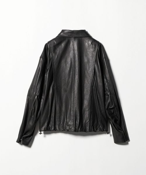 ASTRAET＞スソゴム ラムレザー ジップブルゾン UNISEX