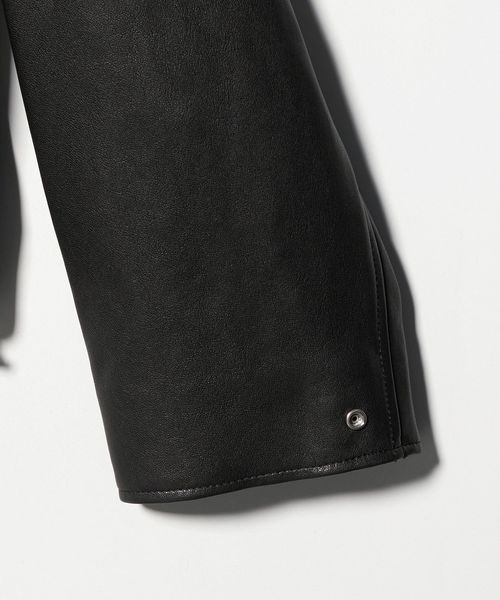 ASTRAET＞スソゴム ラムレザー ジップブルゾン UNISEX