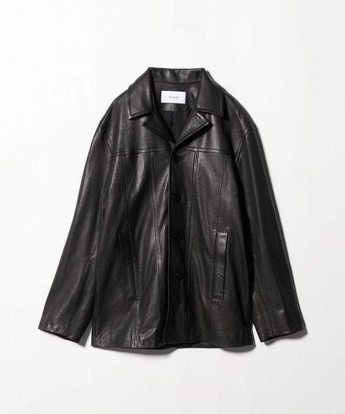 【定価14万】　日本製　レザー　カバーオール ASTRAET＞ラムレザー 4ボタン カバーオール UNISEX