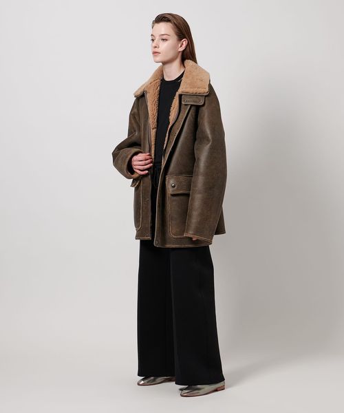美品【ASTRAET】漆黒ムートン ライダースコート 美品【ASTRAET】漆黒ムートン ライダースコート - メルカリ