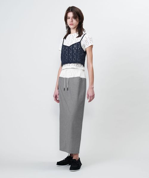 美品 ASTRAET アストラット ヘリンボーン ウエストドロー タイトスカート ASTRAET＞コンビ ウエストドロー タイトスカート