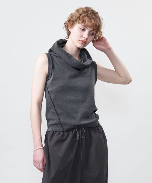 tシャツ 「ASTRAET」コットン チューブネック ノースリーブカットソー レディース ASTRAET＞コットン チューブネック ノースリーブカットソー