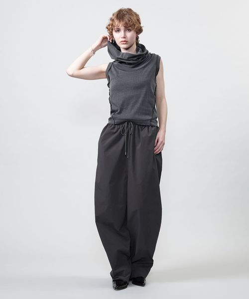 ASTRAET＞コットン チューブネック ノースリーブカットソー