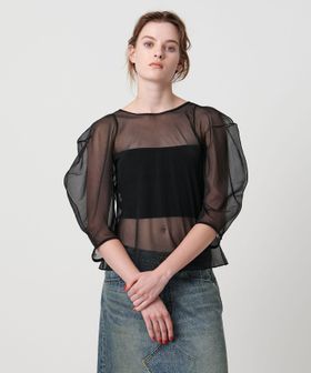 ASTRAET/＜ASTRAET＞ シアー パフスリーブカットソー/Tシャツ / カットソー