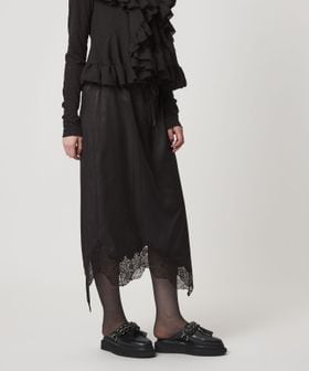 ASTRAET/＜ASTRAET＞サテン スソレース スカート/その他スカート