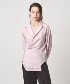 ASTRAET/＜ASTRAET＞ストライプ カシュクール レギュラーカラーシャツ/シャツ / ブラウス