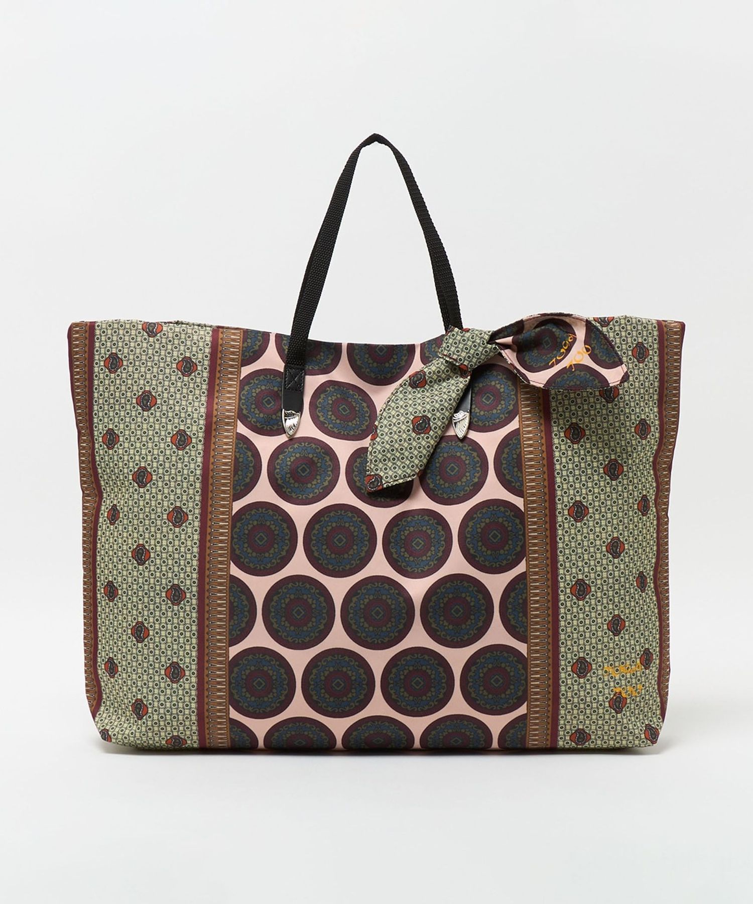 美品】TOGA TOO Print tote bag KHAKI 2way