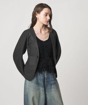 ASTRAET/＜ASTRAET＞コットン シェイプ ノーカラージャケット/ノーカラージャケット