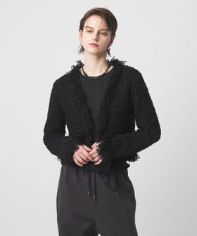 ASTRAET/＜ASTRAET＞フリンジ ノーボタンカーディガン/カーディガン / ボレロ