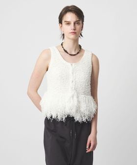 ASTRAET/＜ASTRAET＞フリンジ Uネックジレ/ベスト