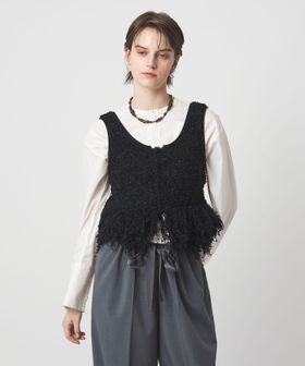 ASTRAET/＜ASTRAET＞フリンジ Uネックジレ/ベスト