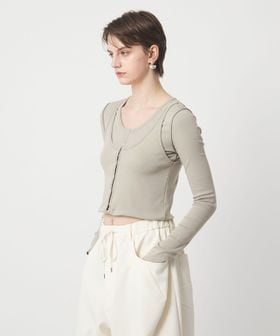 ASTRAET/＜ASTRAET＞3WAY フロントボタン ロングスリーブカットソー/Tシャツ / カットソー