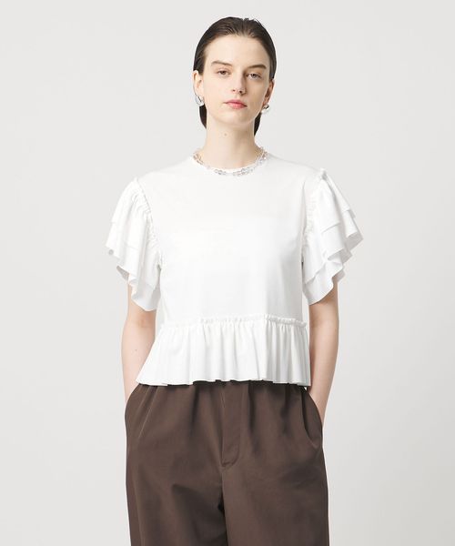 ASTRAET/＜ASTRAET＞フリル ショートスリーブカットソー/Tシャツ / カットソー