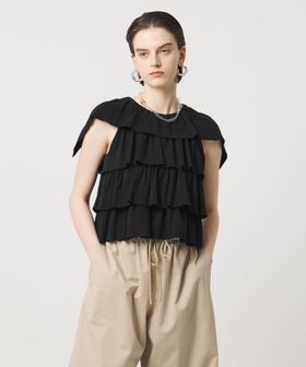 ASTRAET/＜ASTRAET＞フリル  ティアード ノースリーブカットソー/Tシャツ / カットソー