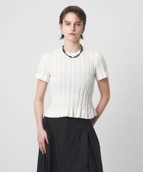 ASTRAET/＜ASTRAET＞14G リブ フリル クルーネックニット/ニット / セーター