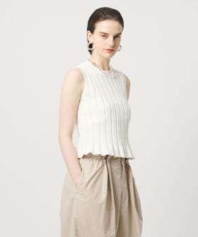 ASTRAET/＜ASTRAET＞14G リブ フリル ノースリーブニット/ベスト