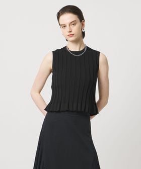 ASTRAET/＜ASTRAET＞14G リブ フリル ノースリーブニット/ベスト