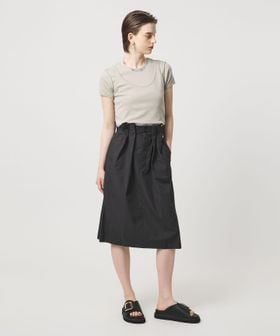 ASTRAET/＜ASTRAET＞ウエストゴム ギャザー タックスカート/ひざ丈