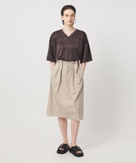 ASTRAET/＜ASTRAET＞ウエストゴム ギャザー タックスカート/ひざ丈