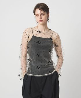 PoI/＜PoI＞tulle クルーネック カットソー/Tシャツ / カットソー