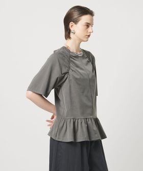 ASTRAET/＜ASTRAET ＞ギャザー フレア クルーネックカットソー/Tシャツ / カットソー