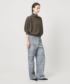 ASTRAET/＜ASTRAET＞ジョーゼット ギャザー スタンドカラーブラウス/シャツ / ブラウス